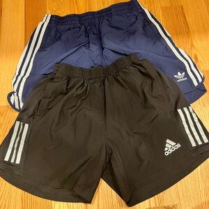 Adidas Men's Black and Blue Athletic Shorts - Set (2pack)